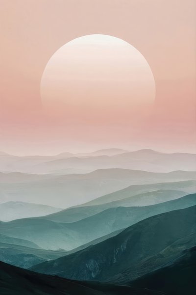 Orizzonte montuoso dai colori pastello da Alpenglow Workshop