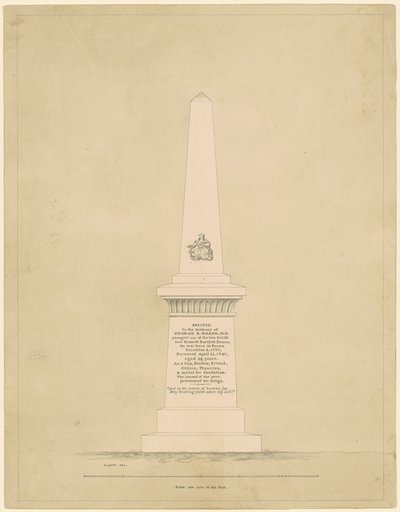 Progetto per un monumento in memoria di George B. Doane da Alpheus Cary
