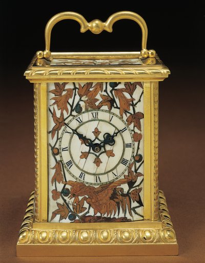 Orologio da carrozza, da un set da scrivania di Napoleone III da Alphonse Gustave Giroux