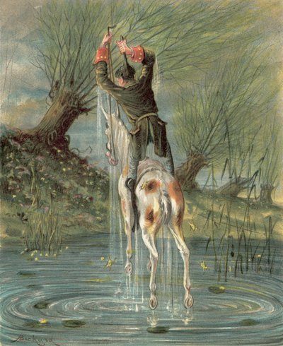 Avventure del Barone di Münchhausen (cromolitografia) da Alphonse Adolphe Bichard