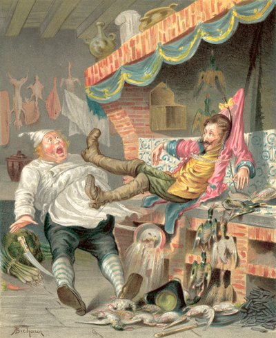 Avventure del Barone di Münchhausen (cromolitografia) da Alphonse Adolphe Bichard