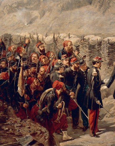 Maresciallo Patrice MacMahon con i Zuavi a Malakoff da Alphonse Antoine Aillaud