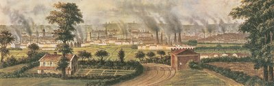 Leeds da Rope Hill, c.1840 da Alphonse Douseau