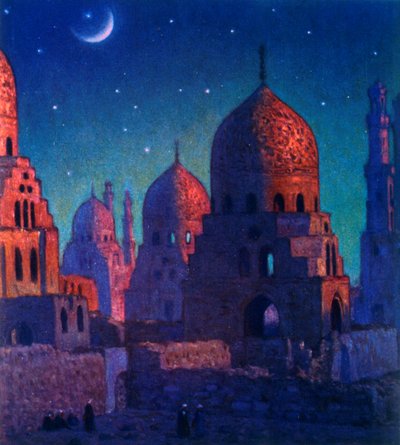 La Città dei Morti, o Necropoli del Cairo, Il Cairo, Egitto da Alphonse Etienne Dinet