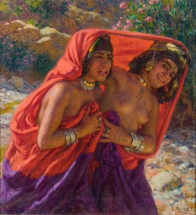 I bagnanti spaventati; La Fuite des Baigneuses da Alphonse Etienne Dinet