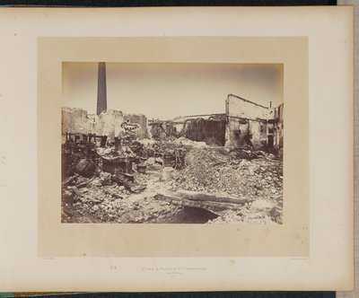 Incendio della fabbrica J. Falck et Cie a La Villette. da Alphonse J. Liébert