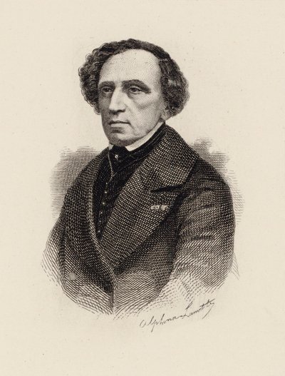Ritratto del compositore Giacomo Meyerbeer 1791-1864, 1875 da Alphonse Lamotte