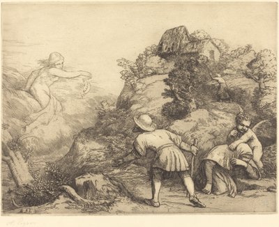 Allegoria del contadino e della fortuna da Alphonse Legros