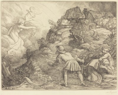 Allegoria del contadino e della fortuna Le paysan et la fortune: Sujet allegorique da Alphonse Legros