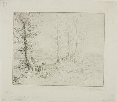 Lungo la riva del fiume da Alphonse Legros