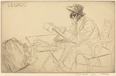 Alphonse Legros che disegna da Alphonse Legros