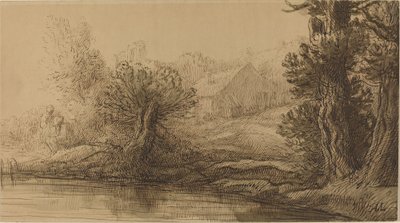 Riva di un fiume da Alphonse Legros