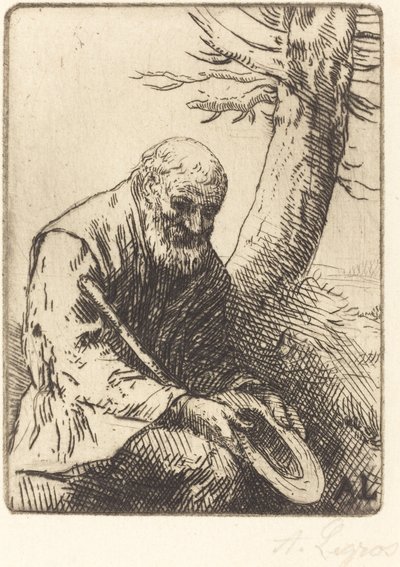 Mendicante con cappello in mano Mendiant avec son chapeau à la main da Alphonse Legros