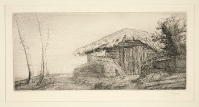 Bergerie sur le coteau (Shepher) da Alphonse Legros