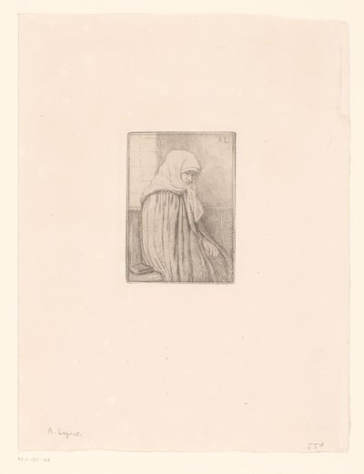 Donna bretone con fazzoletto da Alphonse Legros