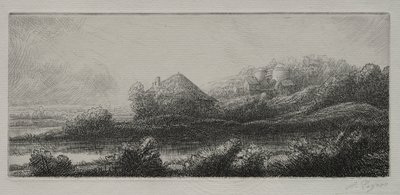 Capanna nella palude da Alphonse Legros