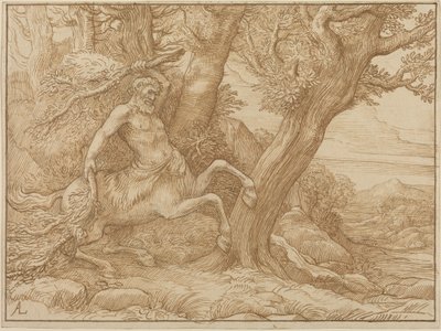 Centauro con rami (penna e inchiostro bruno su carta vergata) da Alphonse Legros