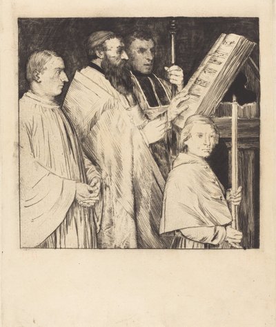 Cantori, 1ª tavola Le lutrin da Alphonse Legros