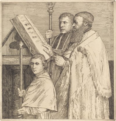 Cantori, 2ª tavola (Le lutrin) da Alphonse Legros
