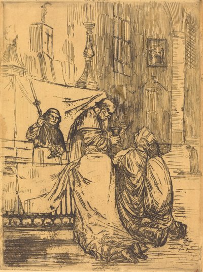 Comunione nella chiesa di Saint Medard da Alphonse Legros