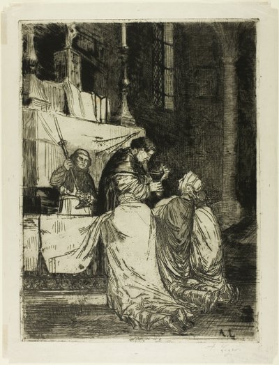 Comunione nella chiesa di San Medardo da Alphonse Legros