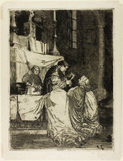 Comunione nella chiesa di San Medardo da Alphonse Legros
