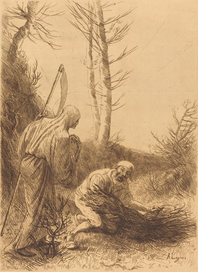 La morte e il boscaiolo, 2ª tavola da Alphonse Legros
