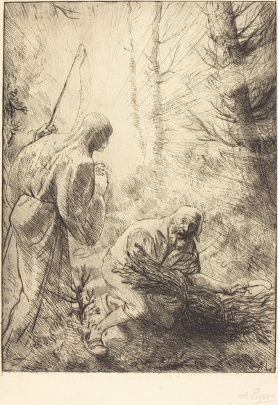 La morte e il boscaiolo, 2ª tavola La mort et le bucheron da Alphonse Legros