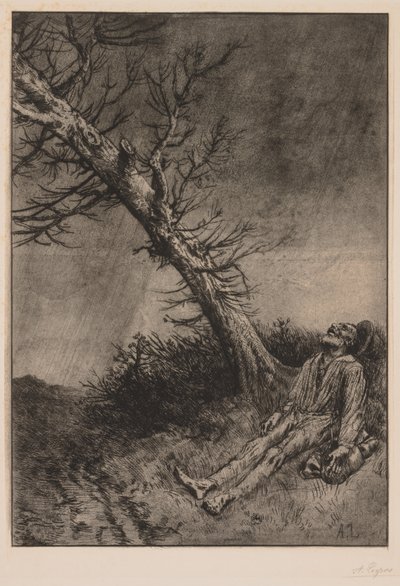 La morte del vagabondo da Alphonse Legros