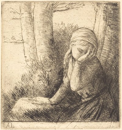 Giovane disperata da Alphonse Legros