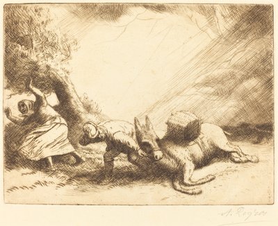 Asino rovesciato dalla tempesta da Alphonse Legros