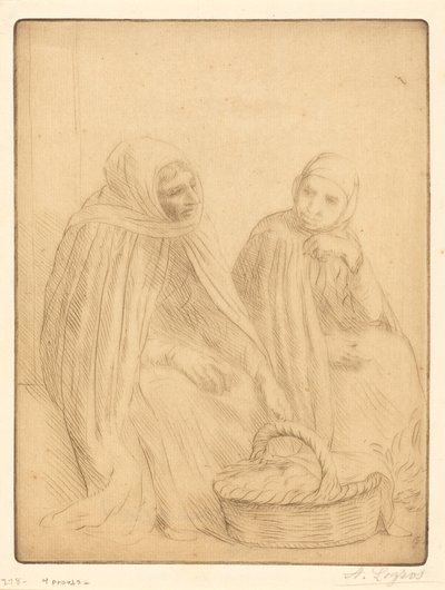 Venditrici di uova, 1ª tavola da Alphonse Legros