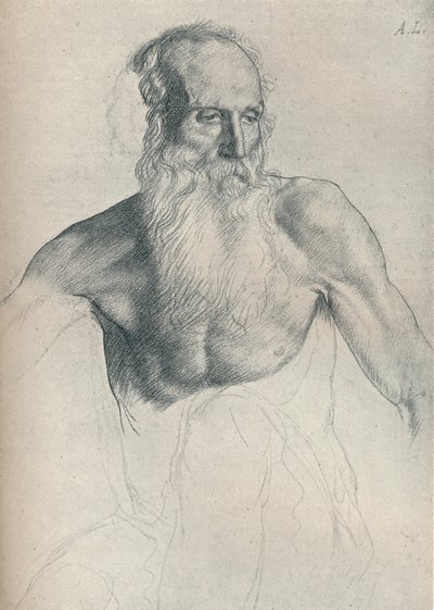Studio di un vecchio con lunga barba, c1895, 1923 da Alphonse Legros