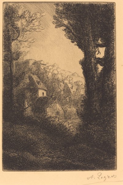 Fattoria su una collina al sole La ferme du coteau, Effet de soleil sur le coteau da Alphonse Legros