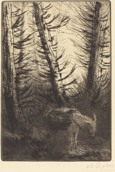 Contadino e il Suo Asino da Alphonse Legros