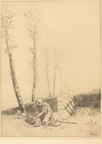 Il ritrovamento della pecora (Le mouton retrouvé) da Alphonse Legros