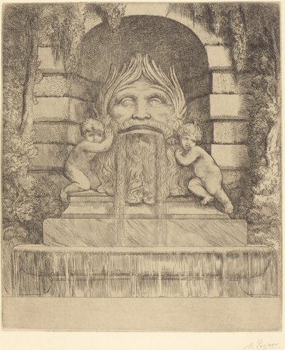 Fontana: Grottesco, bambini e bacino da Alphonse Legros