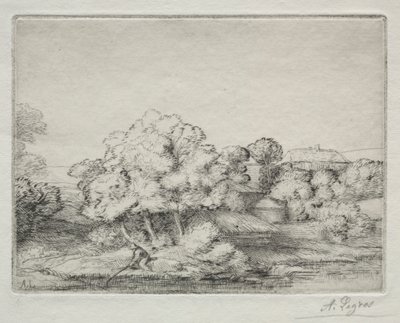 Borgo vicino al lago da Alphonse Legros