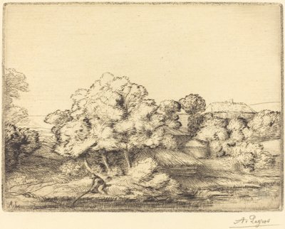 Il Villaggio Vicino al Lago da Alphonse Legros