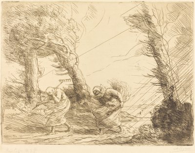 Mietitori sorpresi dalla tempesta da Alphonse Legros