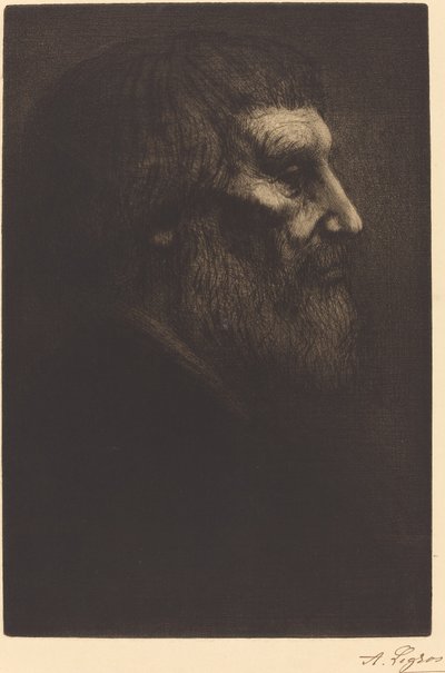 Testa di un mendicante da Alphonse Legros