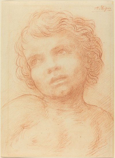 Testa di un bambino da Alphonse Legros