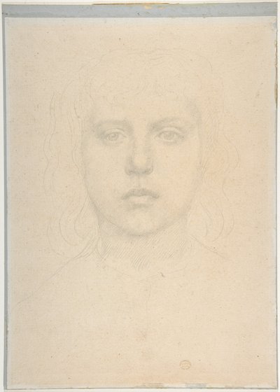 Studio di testa di ragazza da Alphonse Legros