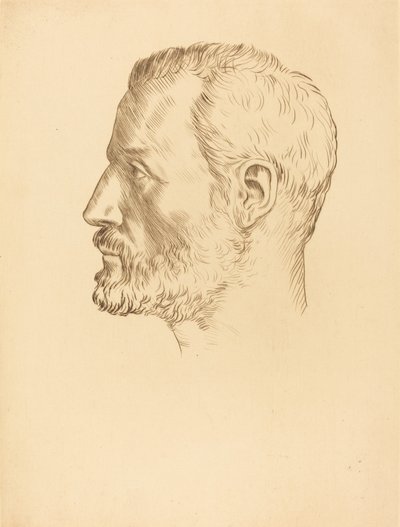 Testa di un uomo da Alphonse Legros