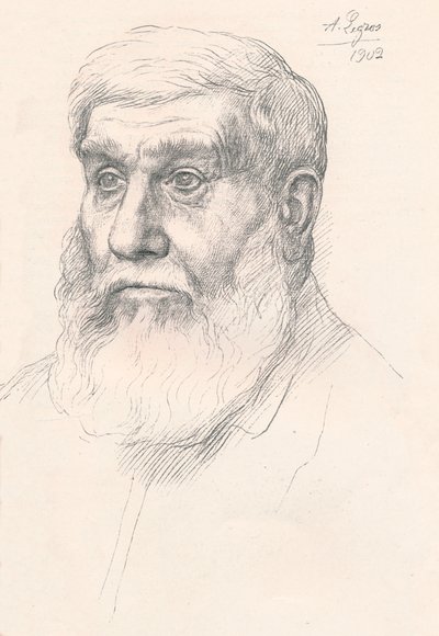 Testa di un contadino, 1902 da Alphonse Legros
