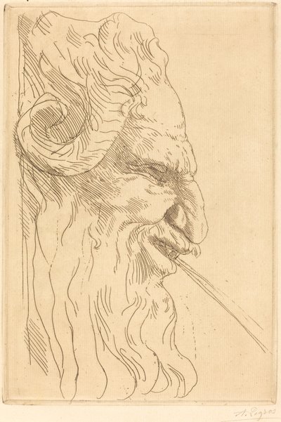 Testa di un satiro da Alphonse Legros