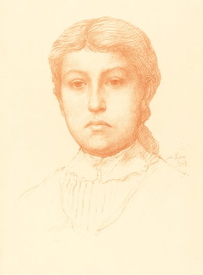 Testa di una giovane ragazza da Alphonse Legros