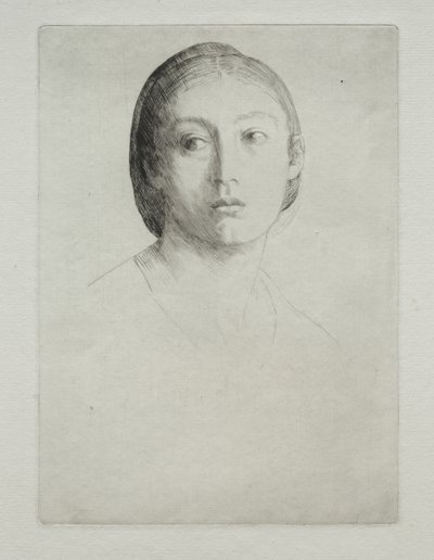 Testa di una giovane ragazza da Alphonse Legros