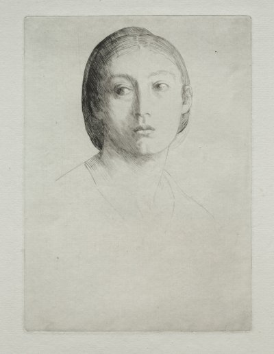 Testa di una giovane ragazza da Alphonse Legros