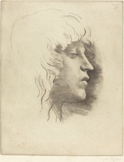 Testa di una giovane ragazza da Alphonse Legros